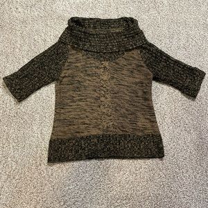 Creazioni Effeci Womens 1/2 Sleeve Sweater Size XL In Brown And Black